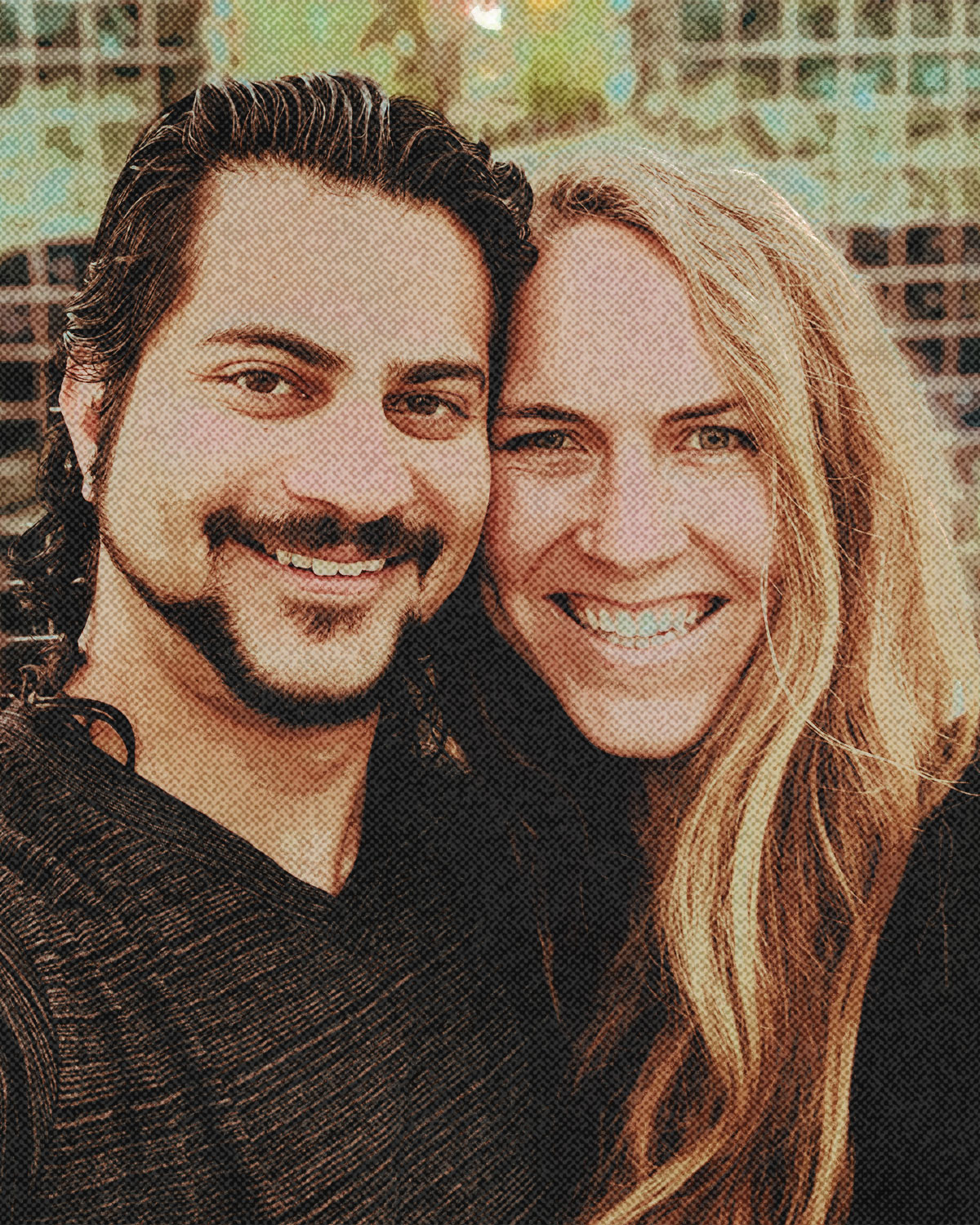 Annika_Article04 Photo of couple smiling together. Annika John and husband.