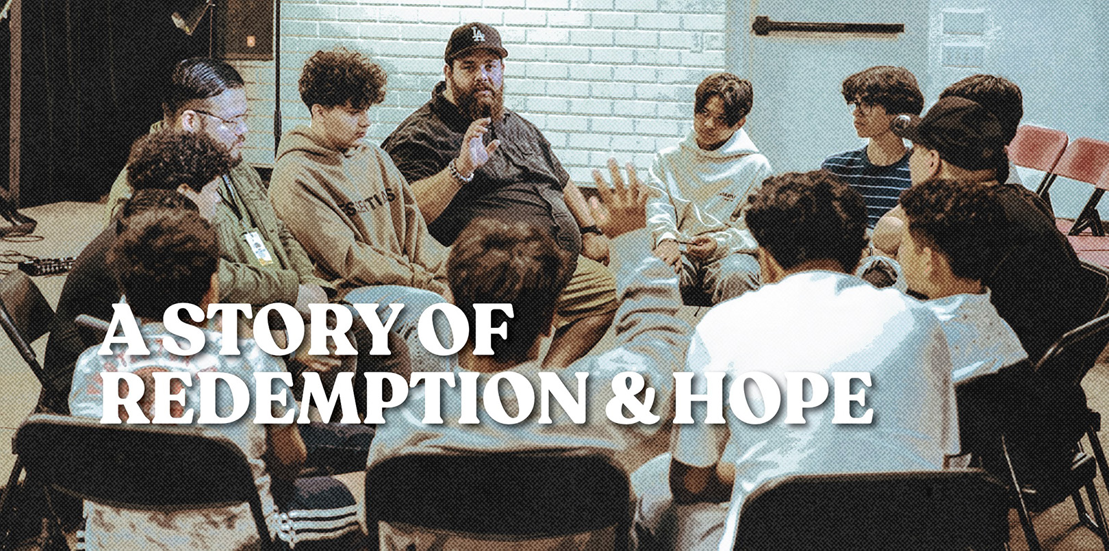 group of teenagers having a bible study
