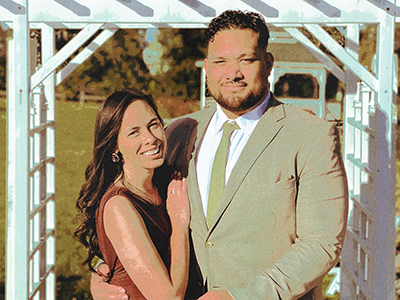 Wedding photo of young couple